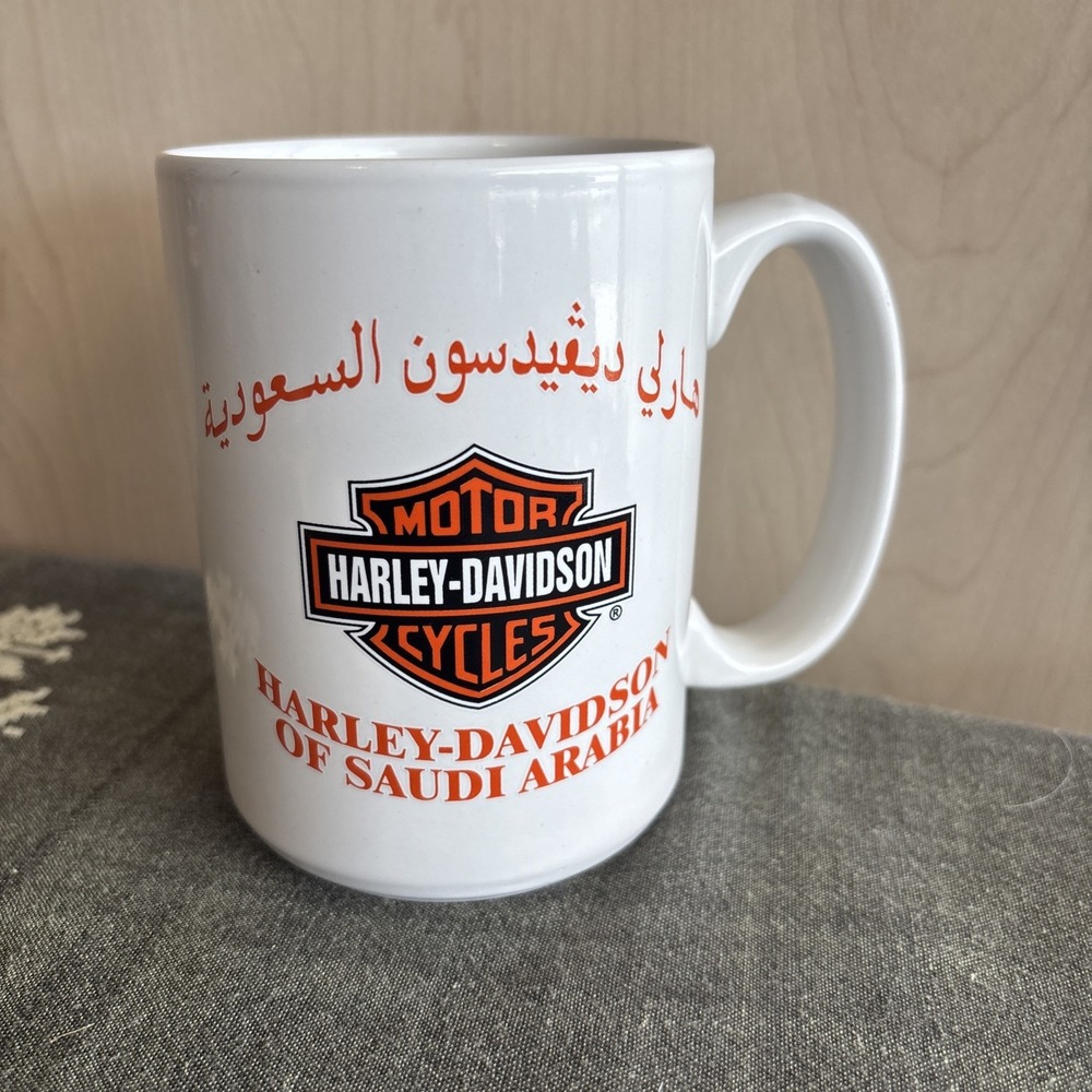 Harley-Davidson of Saudi Arabia‎ 12 oz Ceramic Coffee Mug Vintage